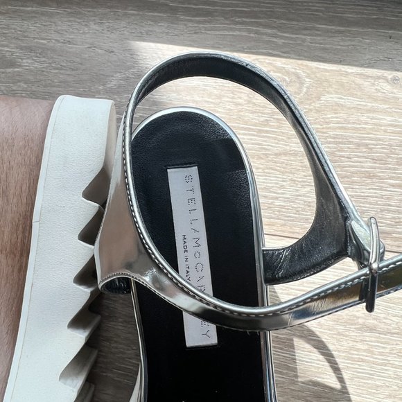 Stella McCartney Elyse star wood platform sandals size 40 - Picture 4 of 5